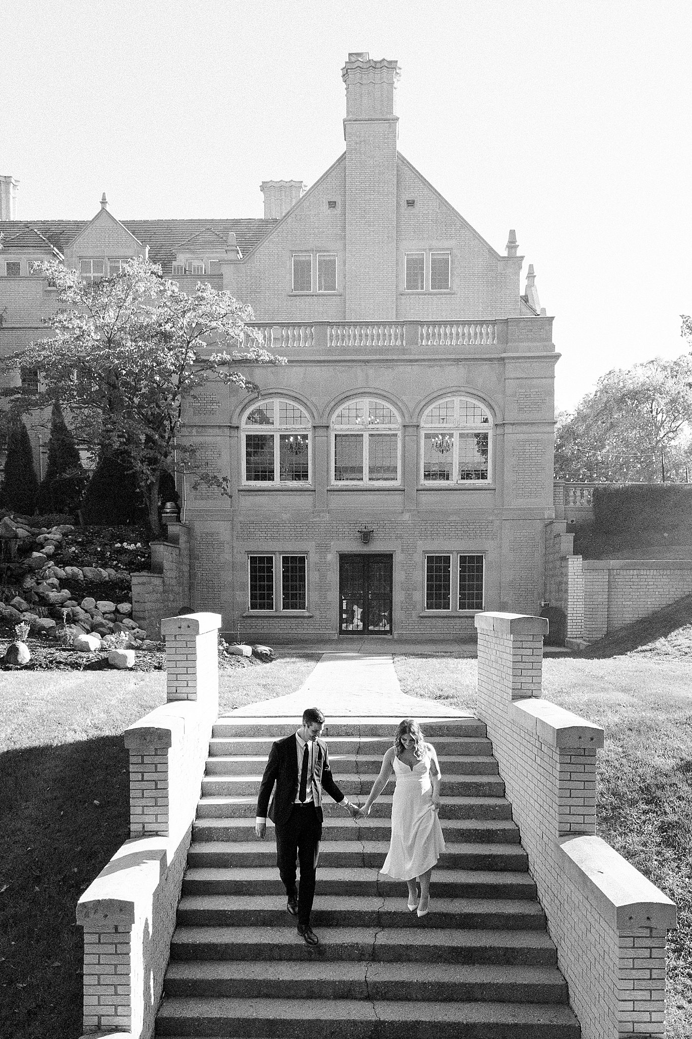 Laurel Hall Engagement Photos taken on a drone